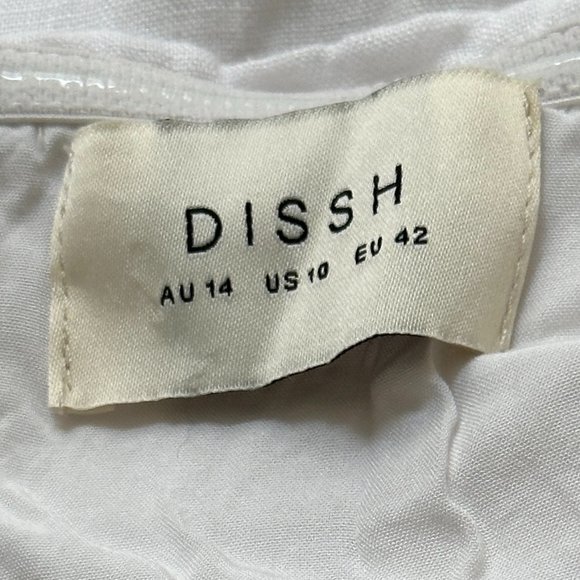 DIISH VERDES WHITE LINEN MIDI DRESS - Picture 4 of 4